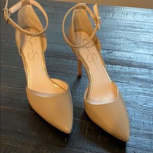 Jessica Simpson Parkerr Ankle Strap Tan Pumps US 8